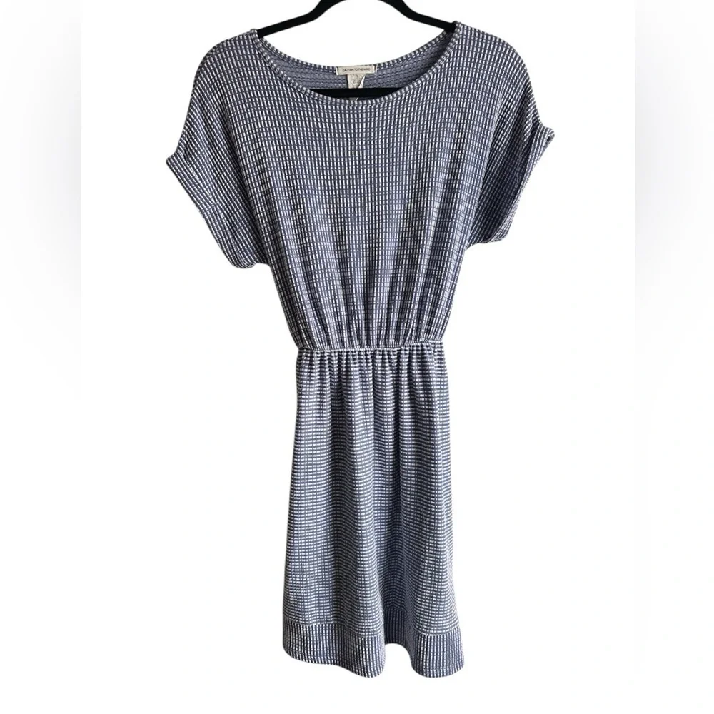 caution to the wind blue dress Caution to the Wind Womans blue/white striped tie front dress Size Medium